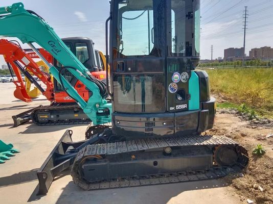 0.21M3 버킷 용량 사용 된 Kobelco SK55SR 크롤러 발굴기 / 원래 수압 밸브