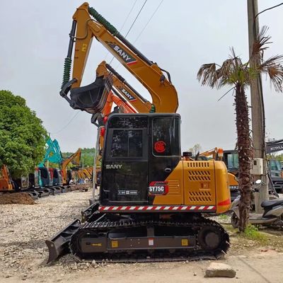 저렴한 Sany SY75C 발굴기 0.32M3 버킷 용량과 더 적은 작업 시간