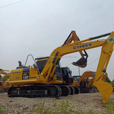 상하이에서 사용 된 13 톤 KOMATSU PC 130 발굴기 13000 KG 기계 무게