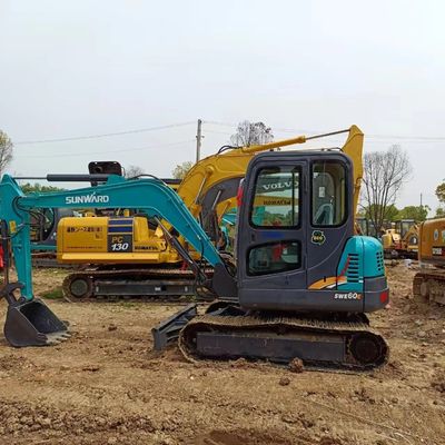 6TON 선워드 SWE 60E 수압 크롤러 배크호 중고용 미니 디버 기계