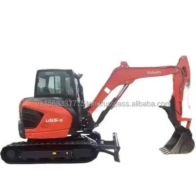 공급 5.5 TON 쿠보타 u55 발굴기 낮은 작업 시간 0-2000 사용 된 미니 발굴기