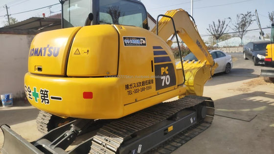 7TON 원본 수압 실린더와 함께 사용 된 코마쓰 PC70 수압 발굴기 크롤러