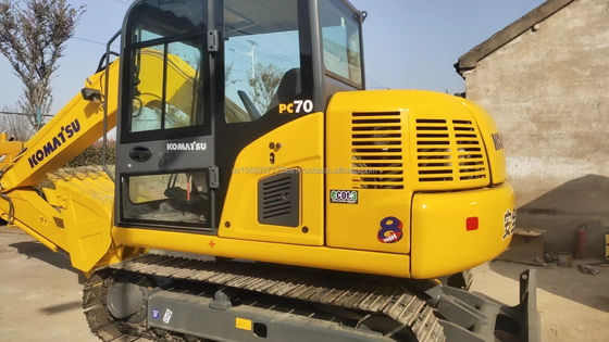 7TON 원본 수압 실린더와 함께 사용 된 코마쓰 PC70 수압 발굴기 크롤러