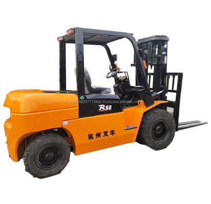 Hangzhou Forklift R50 2m 포크 길이와 4500 kg 무게의 최고 성능 사용 기계