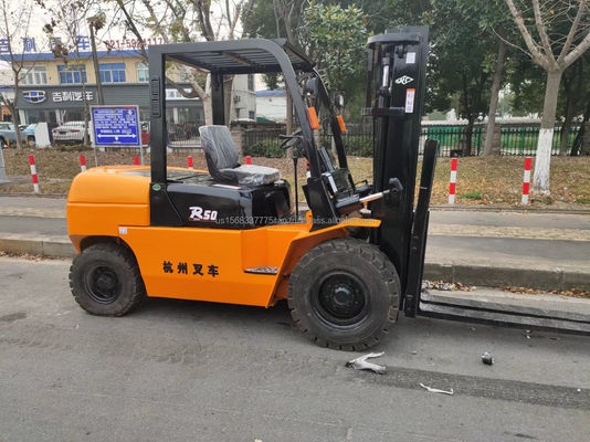 Hangzhou Forklift R50 2m 포크 길이와 4500 kg 무게의 최고 성능 사용 기계