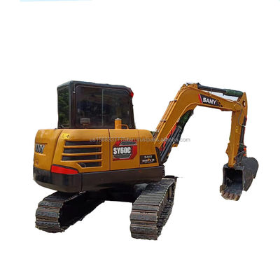 원본 수압 밸브와 우수한 상태의 6TON 사용 된 Sany SY60C 발굴기