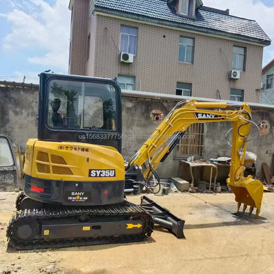 사용된 Sany SY35U 발굴기 우수한 상태 20.4kw 전력 3.8TON 운영 무게