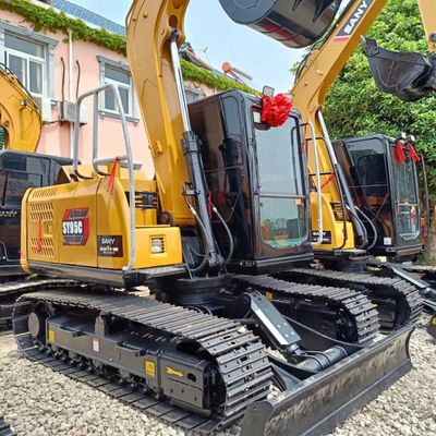 SANY Sy95cpro 발굴기 9톤 작동 무게 2016년 ISUZU 카와사키 수압 펌프