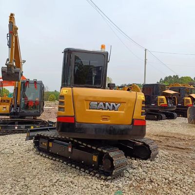 소형 건설 기계 Sany SY60C 0.25M3 배트 용량으로 사용 된 발굴기