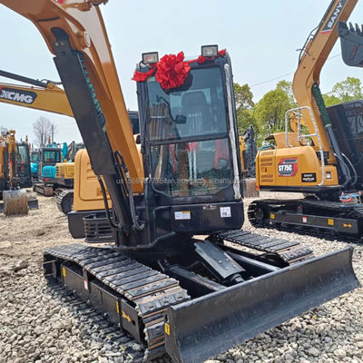 원형 수압 실린더 0.28M3 버킷 용량으로 사용 된 Sany Excavator 7Ton
