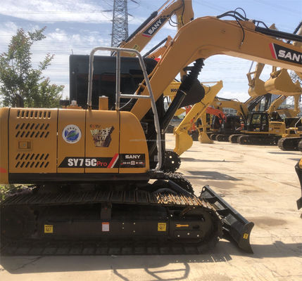 사용 된 Sany Sy 75c Pro Excavator 7500 KG 기계 무게 수압 건설 기계
