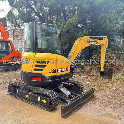 낮은 작업 시간 SANY SY35U ISUZU 엔진 3.5TON 운영 무게와 함께 미니 발굴기
