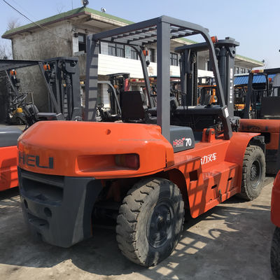 사용 된 헬리 포크 리프트 7000kg TCM 디젤 프로판 포크 리프트 로딩 및 배하