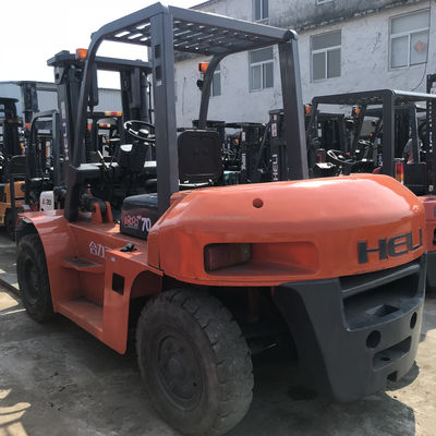 사용 된 헬리 포크 리프트 7000kg TCM 디젤 프로판 포크 리프트 로딩 및 배하
