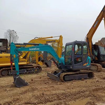 썬워드 SWE60E 6 톤 미니 발굴기에서 사용 된 Caterpillar 엔진과 현대 부품
