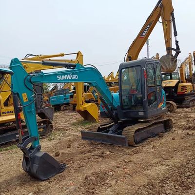 썬워드 SWE60E 6 톤 미니 발굴기에서 사용 된 Caterpillar 엔진과 현대 부품